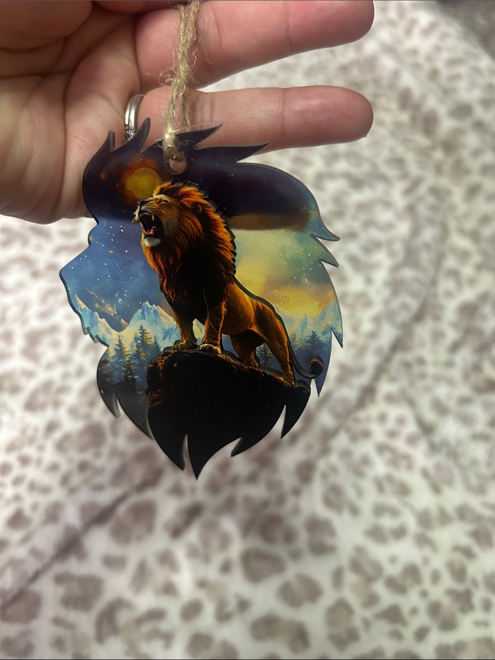 Lion sun catcher ornament